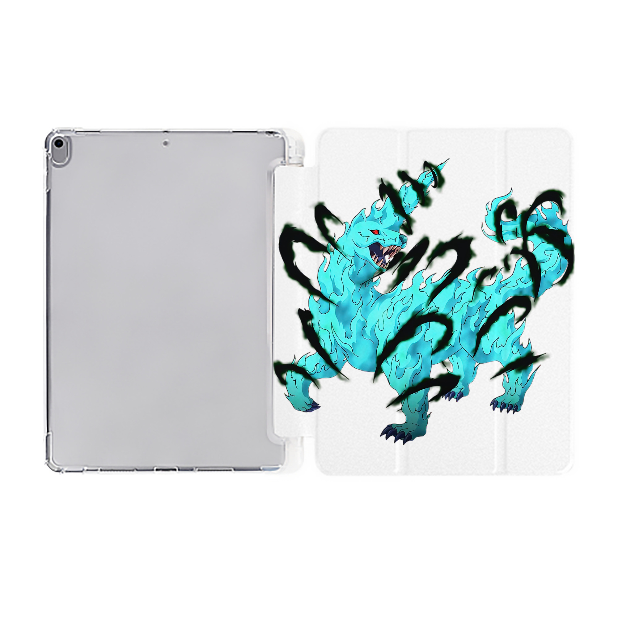 （画像用） 遊☆戯☆王 Yu-Gi-Oh! IPad ケース ペン収納付き 三つ折りスタンド PUレザー×シリコン 対応機種9.5/10.5/10.9インチ